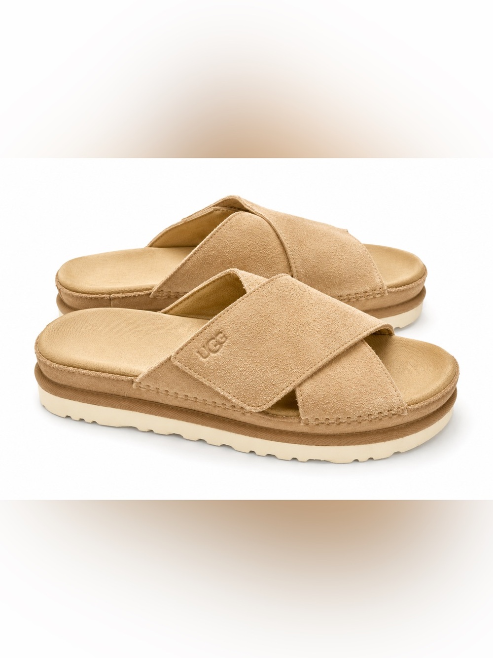 🤎 Resort Luxury | UGG Suede Platform Slides | NWOB | Effortless Comfort - Picture 2 of 3